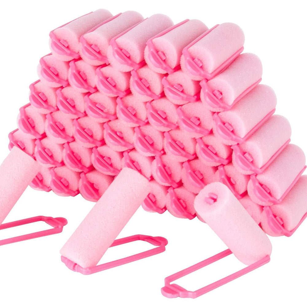 MAQIHAN pink foam hair rollers for overnight curls