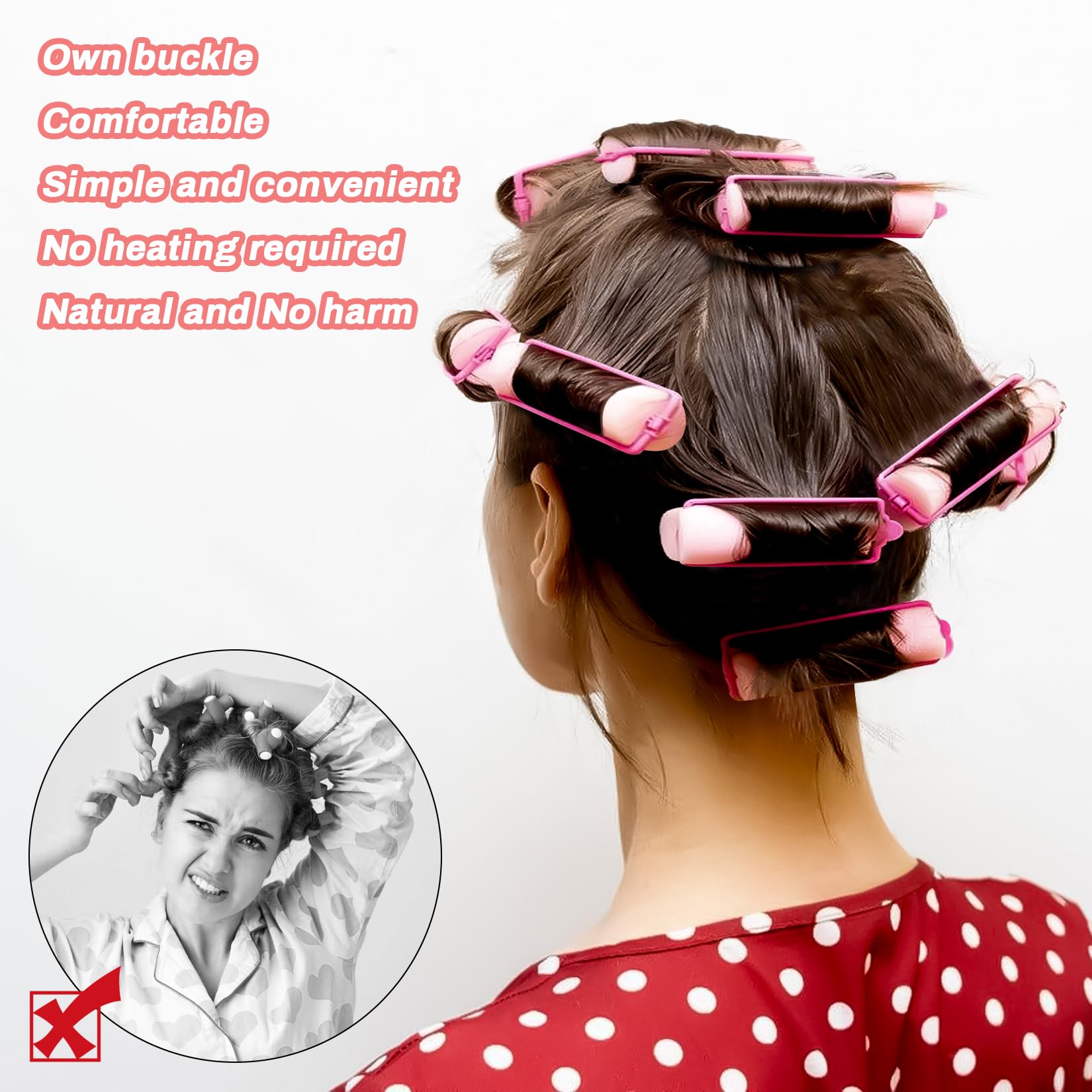 MAQIHAN flexible plastic frame supports easy shaping without pulling hair.