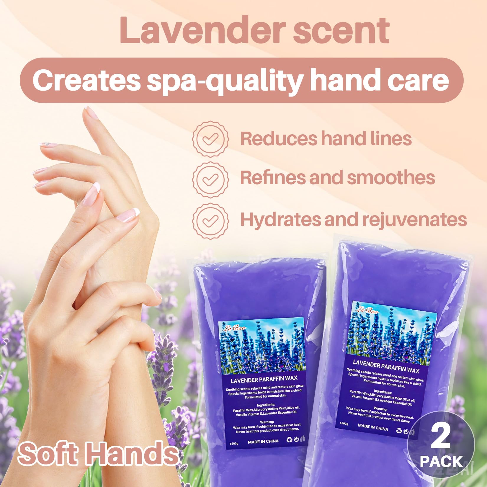 MAQIHAN lavender foot care with wax provides soothing dryness relief