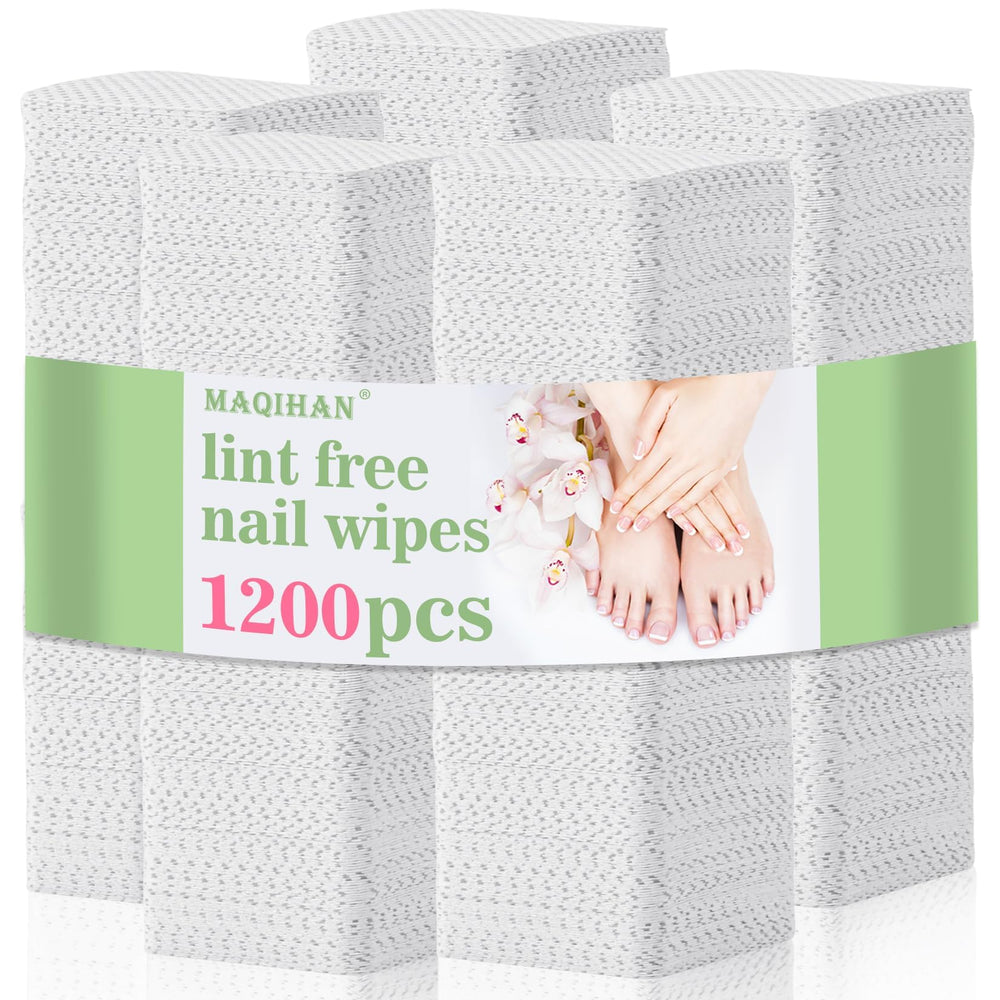 MAQIHAN: toallitas para uñas sin pelusa, 1200 piezas para manicura