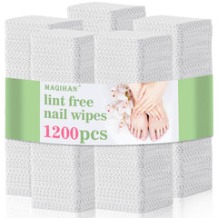 MAQIHAN: toallitas para uñas sin pelusa, 1200 piezas para manicura