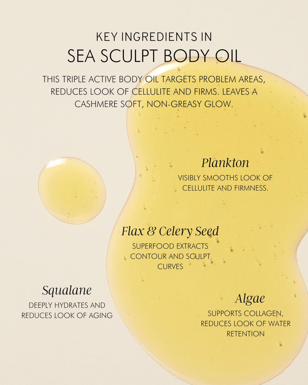 MARA Sea Sculpt Oil being poured to show application