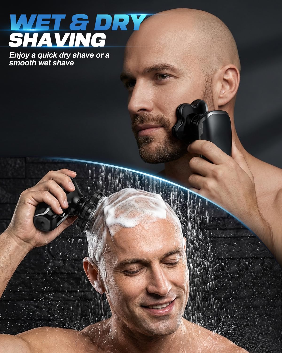 Maraiss shaver head is magnetic and detachable for easy cleaning.