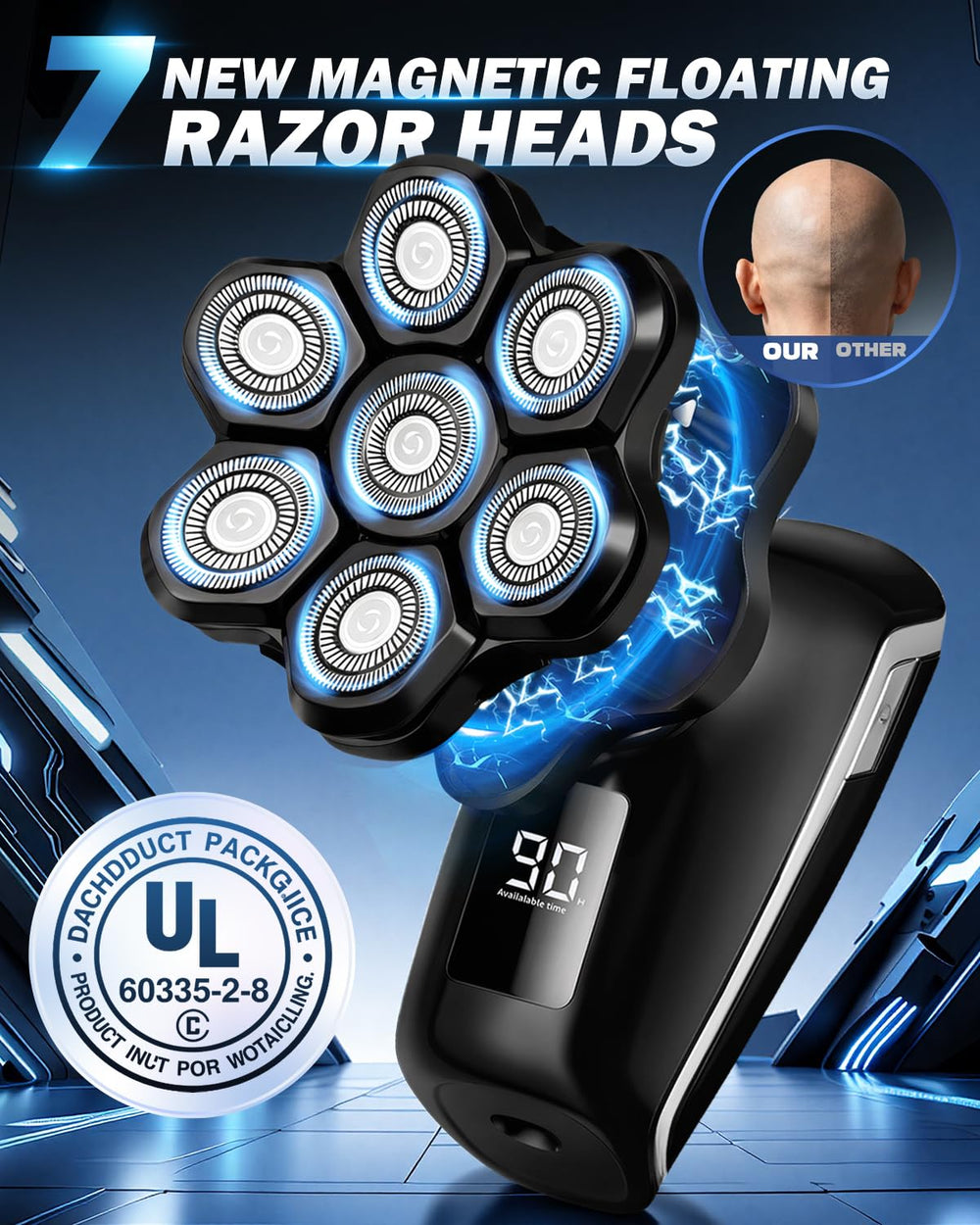 Maraiss shaver uses skin-safe double-layer protection to reduce nicks.