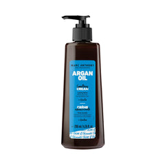 Marc Anthony Argan Oil Smoothing Cream bottle for glossy, frizz-free styling.