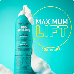 Marc Anthony Big Volume Mousse, espuma ligera que mantiene movimiento natural.