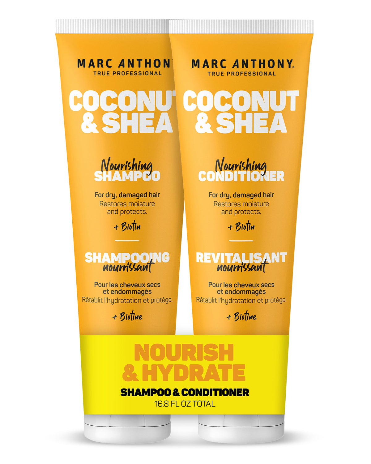 Marc Anthony champú voluminizador con coco y karité aporta cuerpo al cabello.