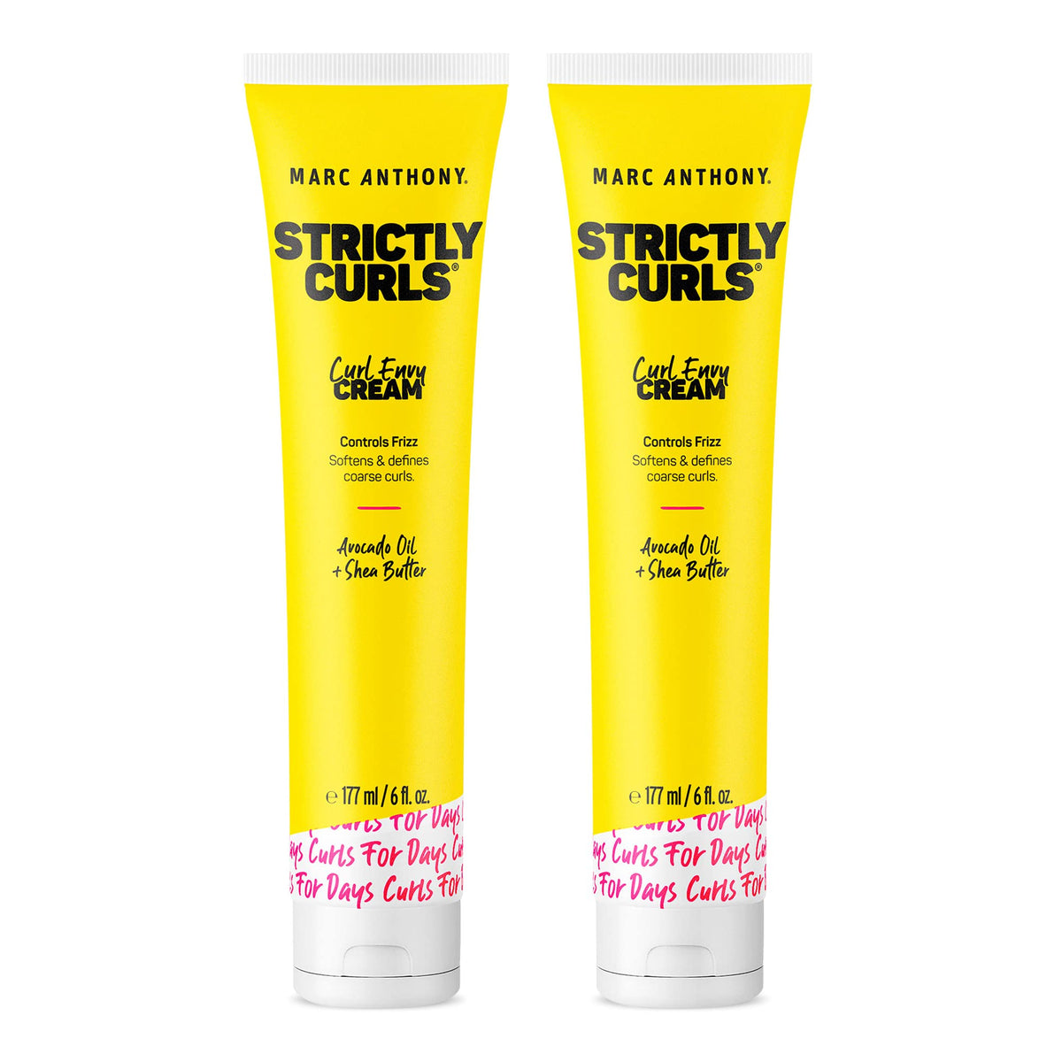Marc Anthony crema rizos envase derrame para peinados definidos.