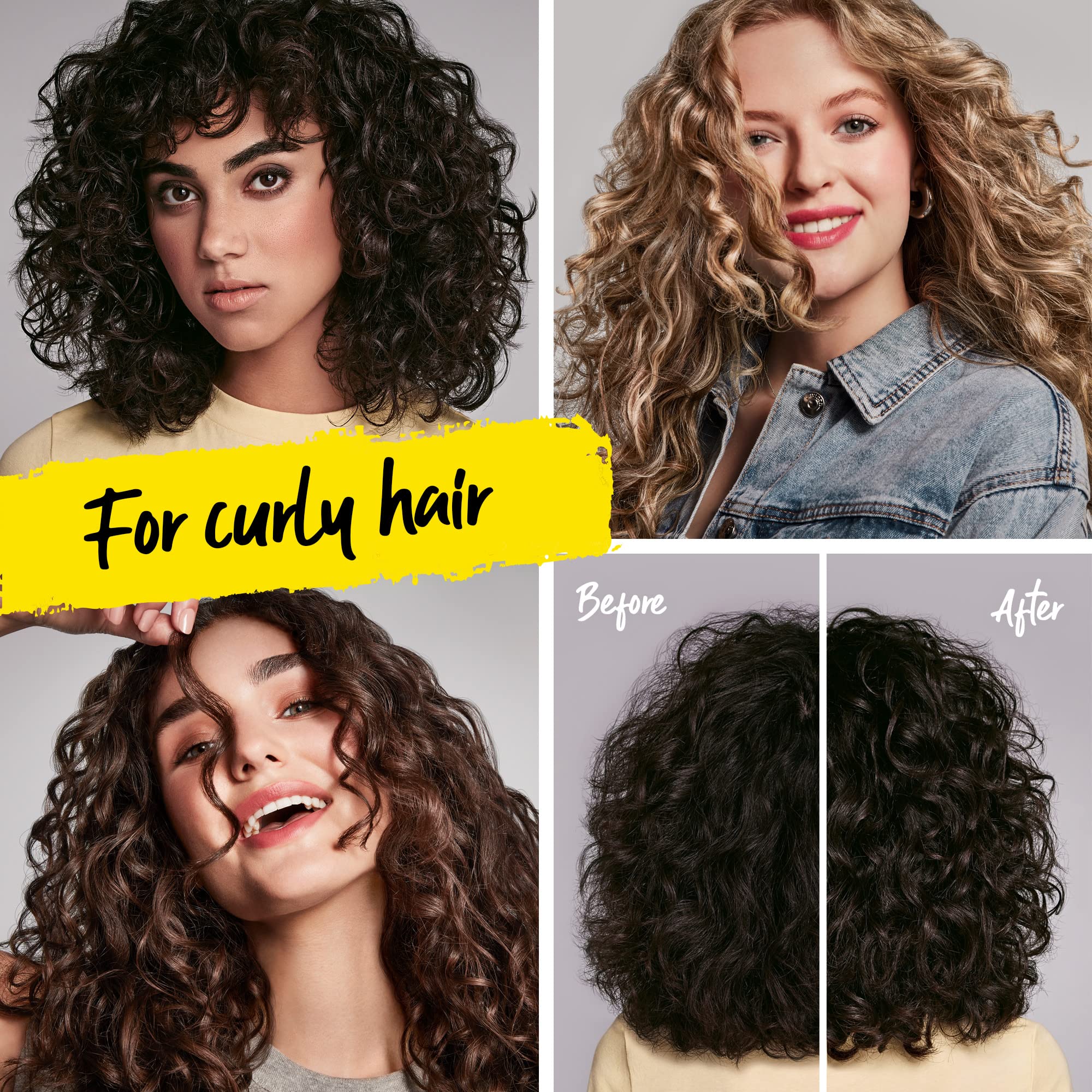 Product close-up highlighting Shea Butter and Avocado Oil ingredients in Curl It Up