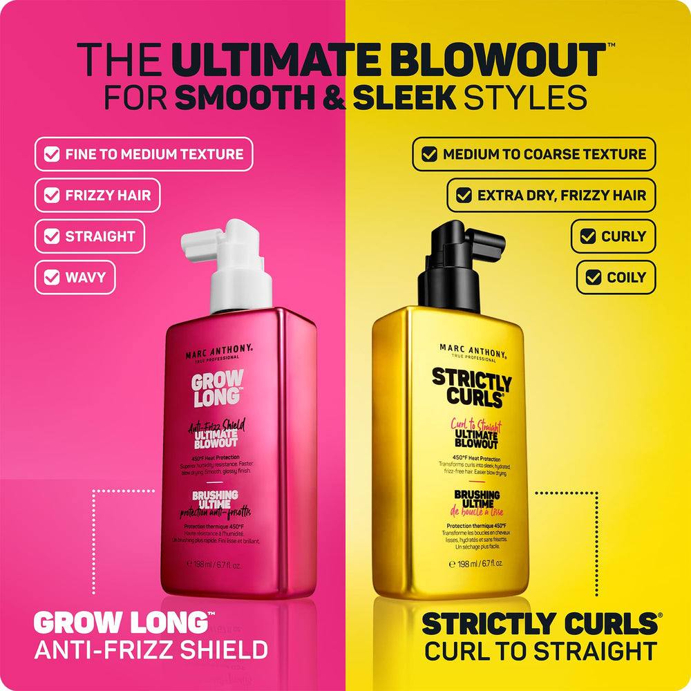 Marc Anthony humidity resistance demo demonstrating frizz control in humidity