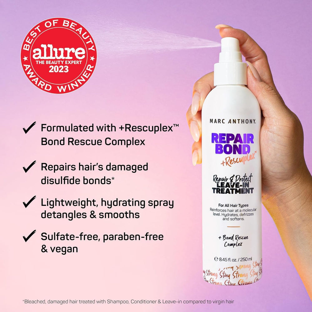 Marc Anthony Repair Bond +Rescuplex brillo sutil tras el peinado diario