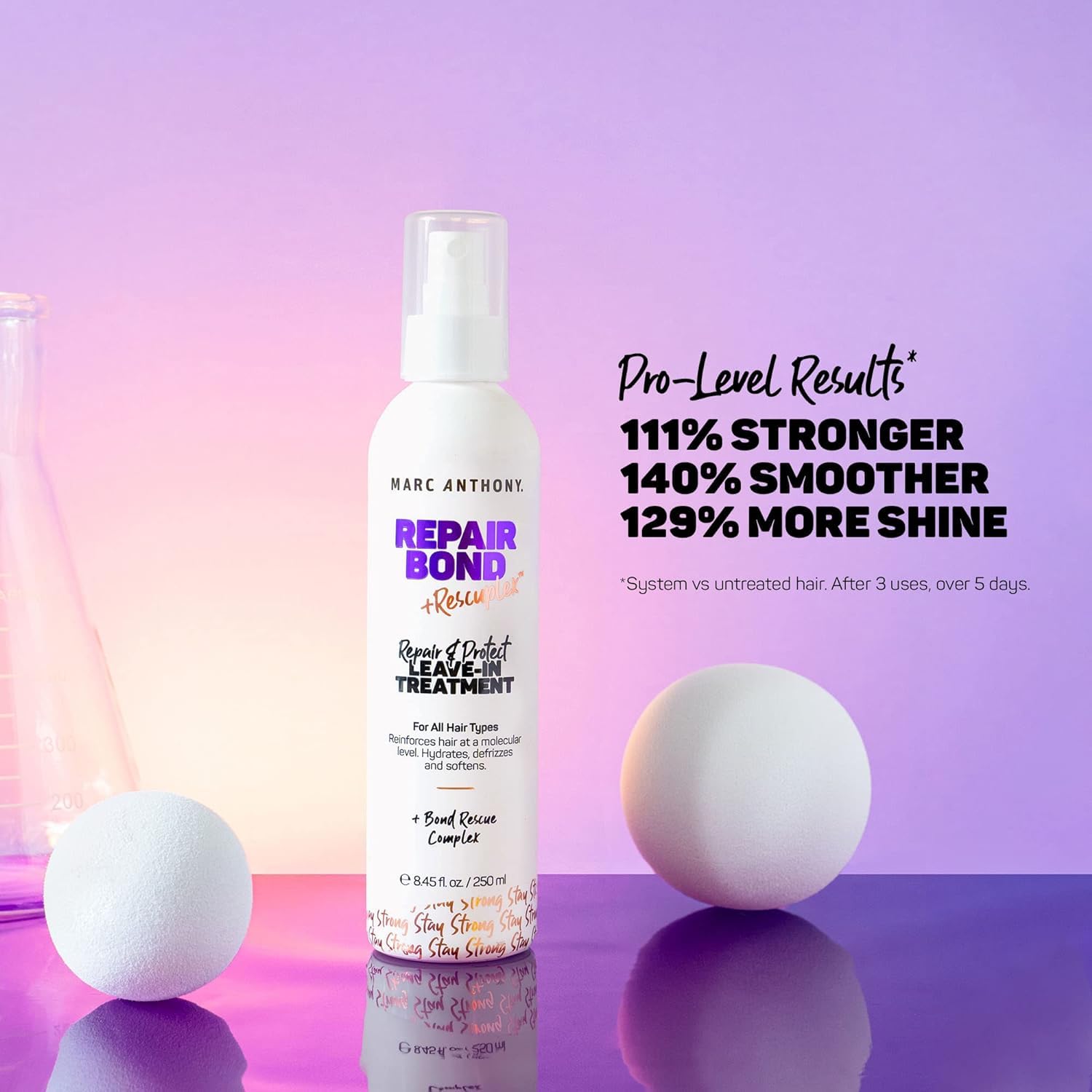 Marc Anthony Repair Bond +Rescuplex textura ligera que deja brillo suave