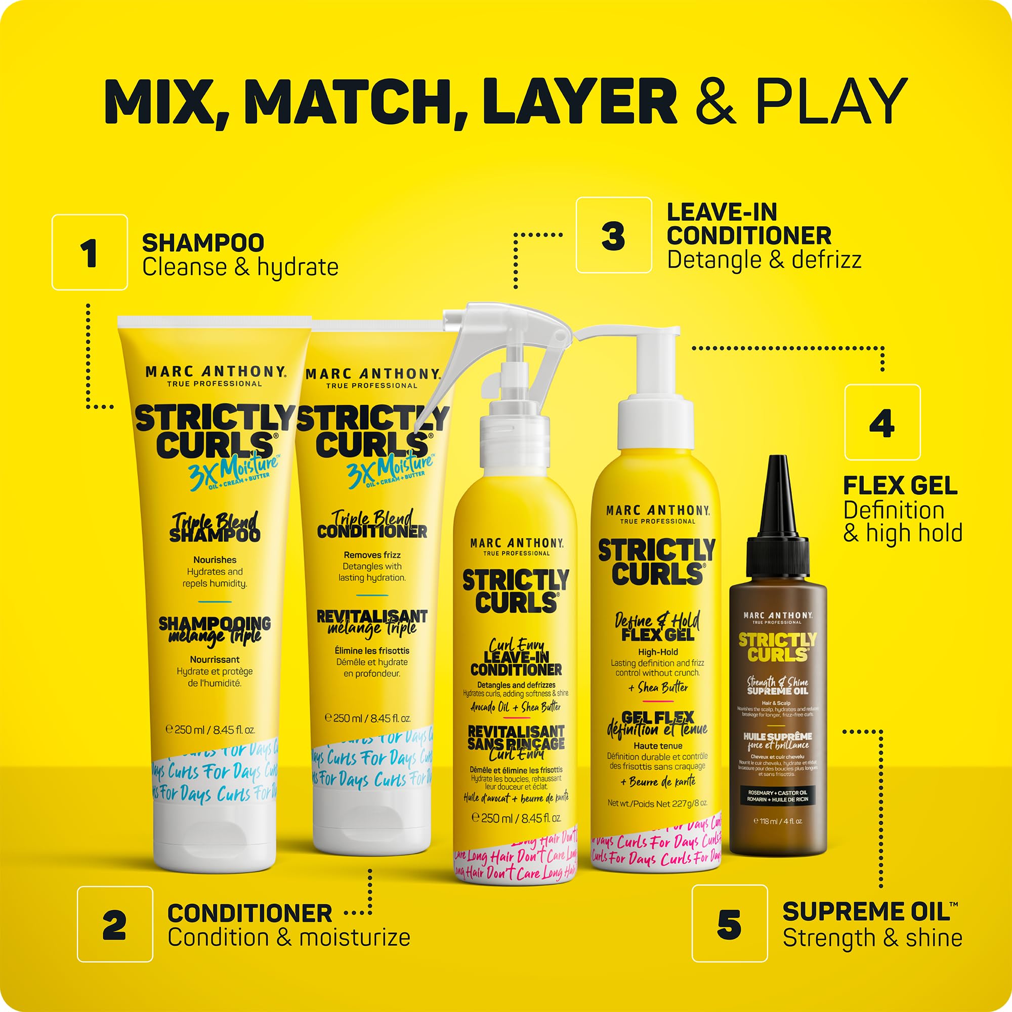 Hidratación y brillo con Marc Anthony Strictly Curls para rizos definidos