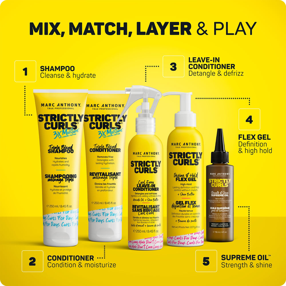 Hidratación y brillo con Marc Anthony Strictly Curls para rizos definidos