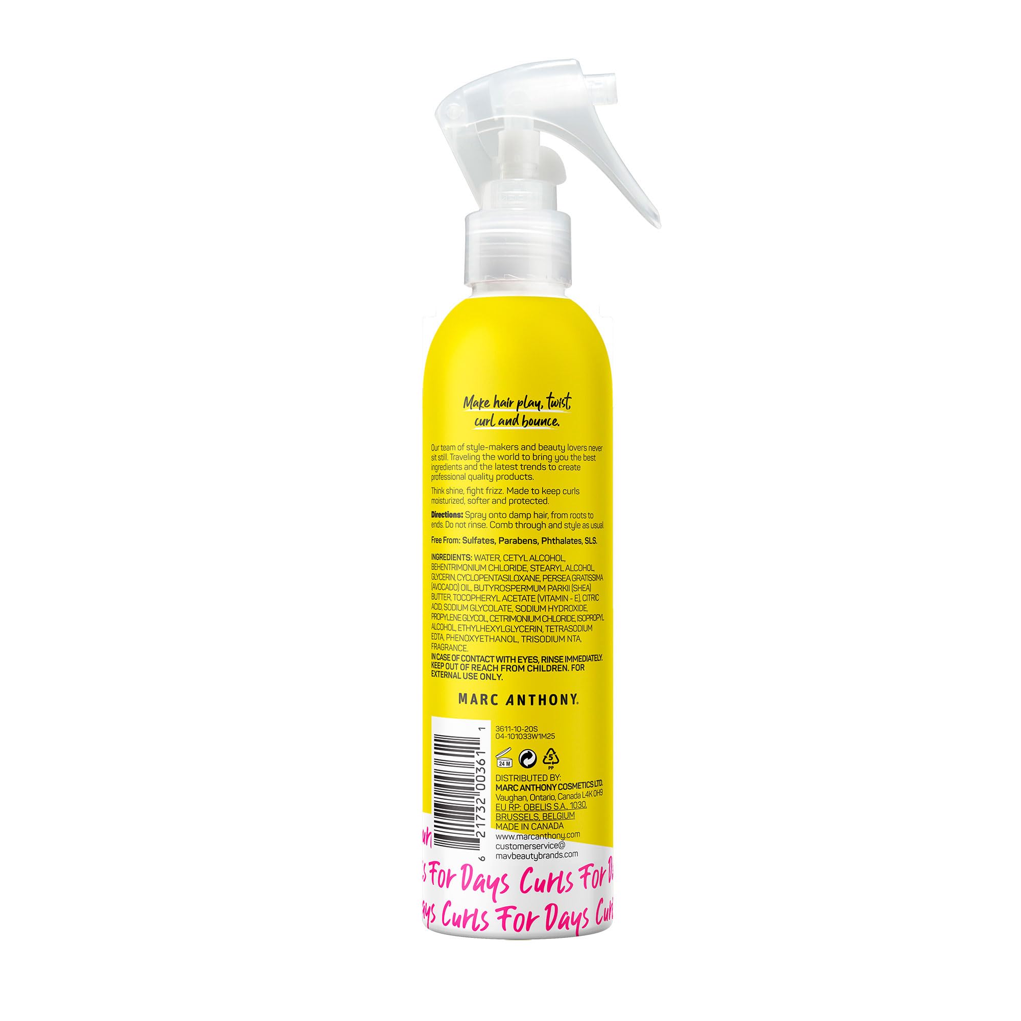 Marc Anthony Strictly Curls Leave-In Application shows detangling and easy styling prep.