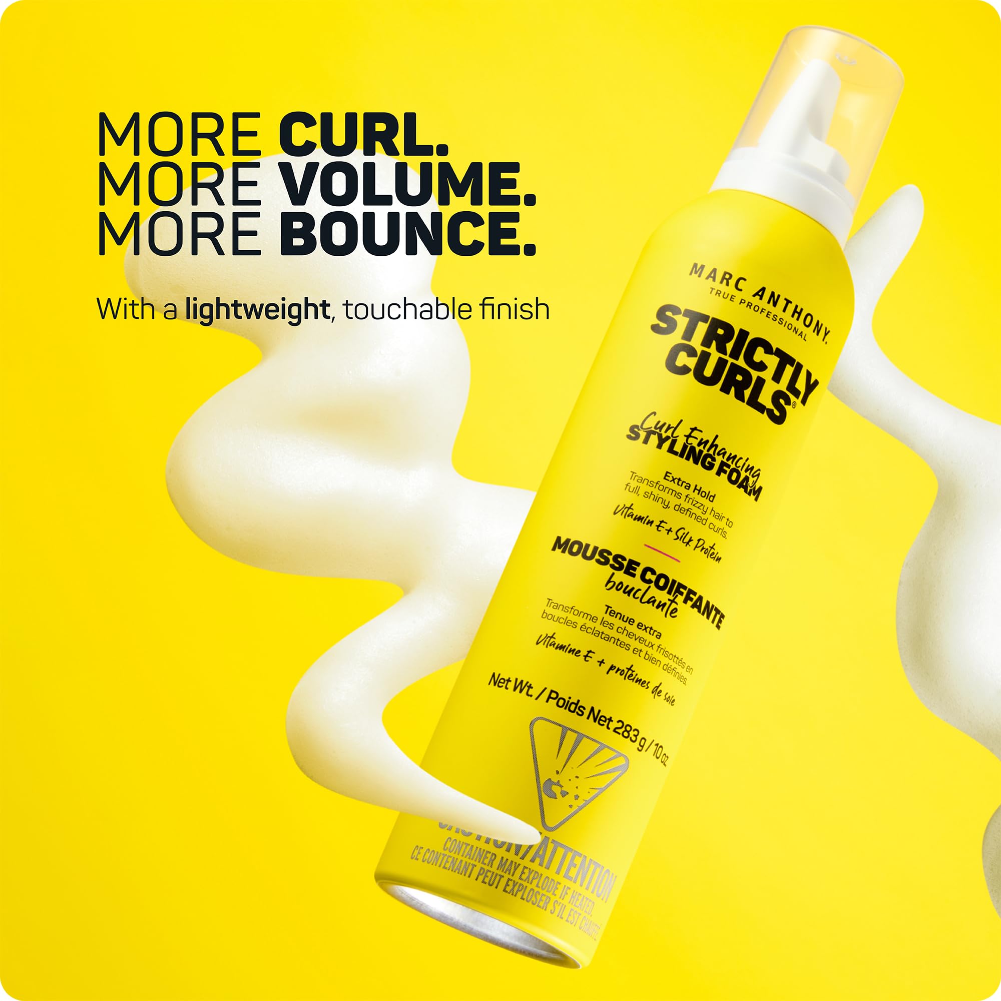 Marc Anthony Strictly Curls cafeína y ginseng energizan el peinado