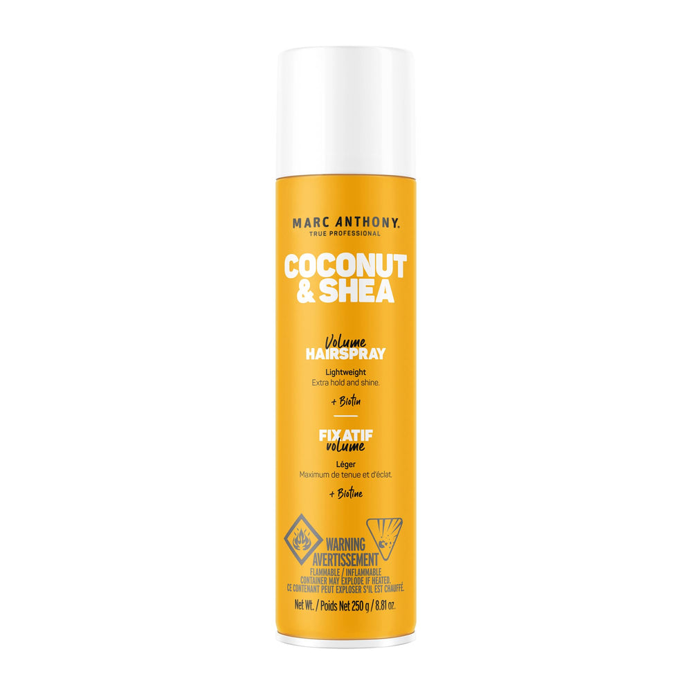 Marc Anthony laca para cabello, volumen, botella que levanta y mantiene el movimiento.