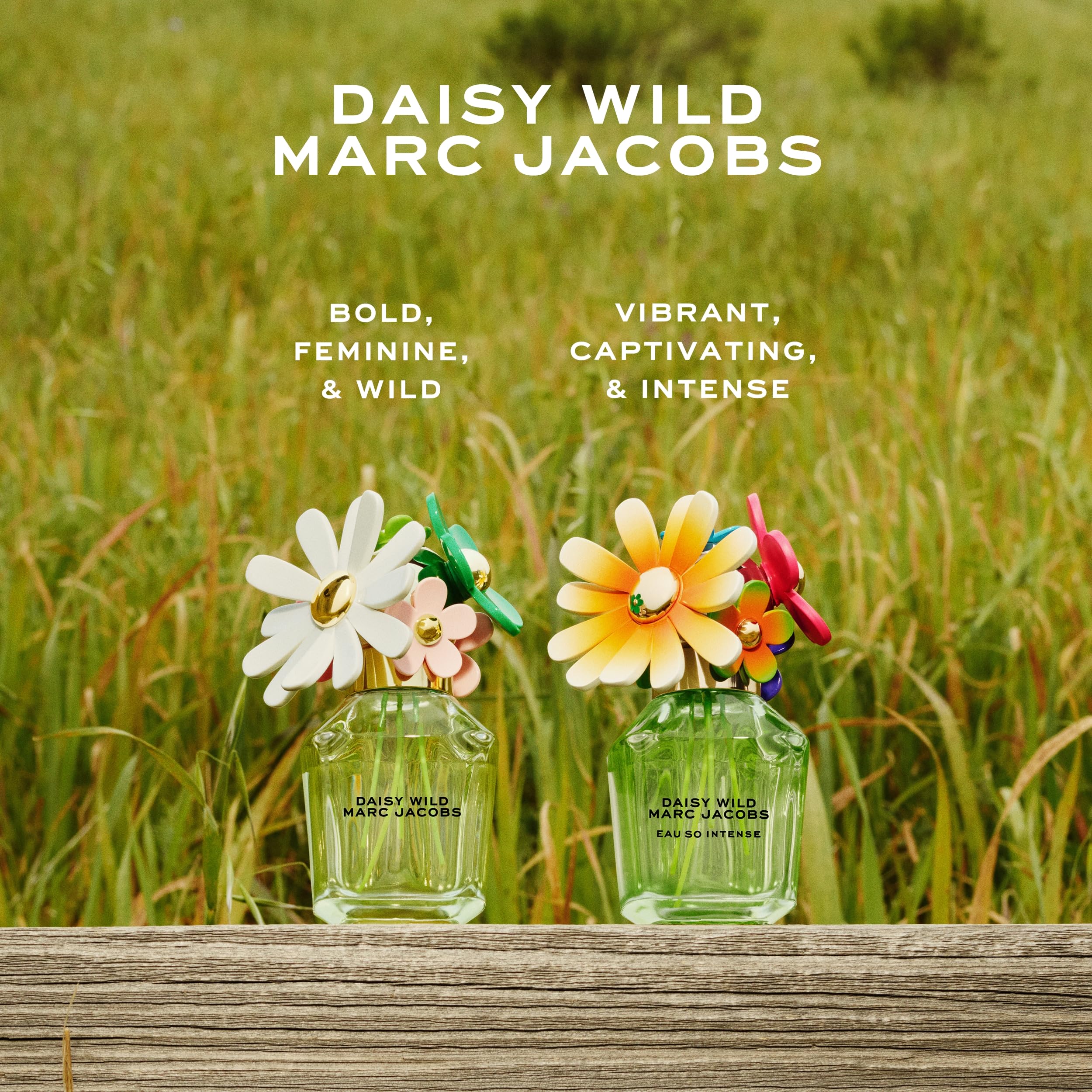 Marc Jacobs Daisy Wild Intense woody base notes with amber and sandalwood, lasting warmth