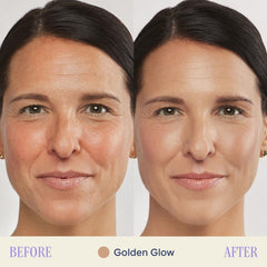 Marcelle BB Cream Golden Glow universal shade swatch showing adaptive coverage.
