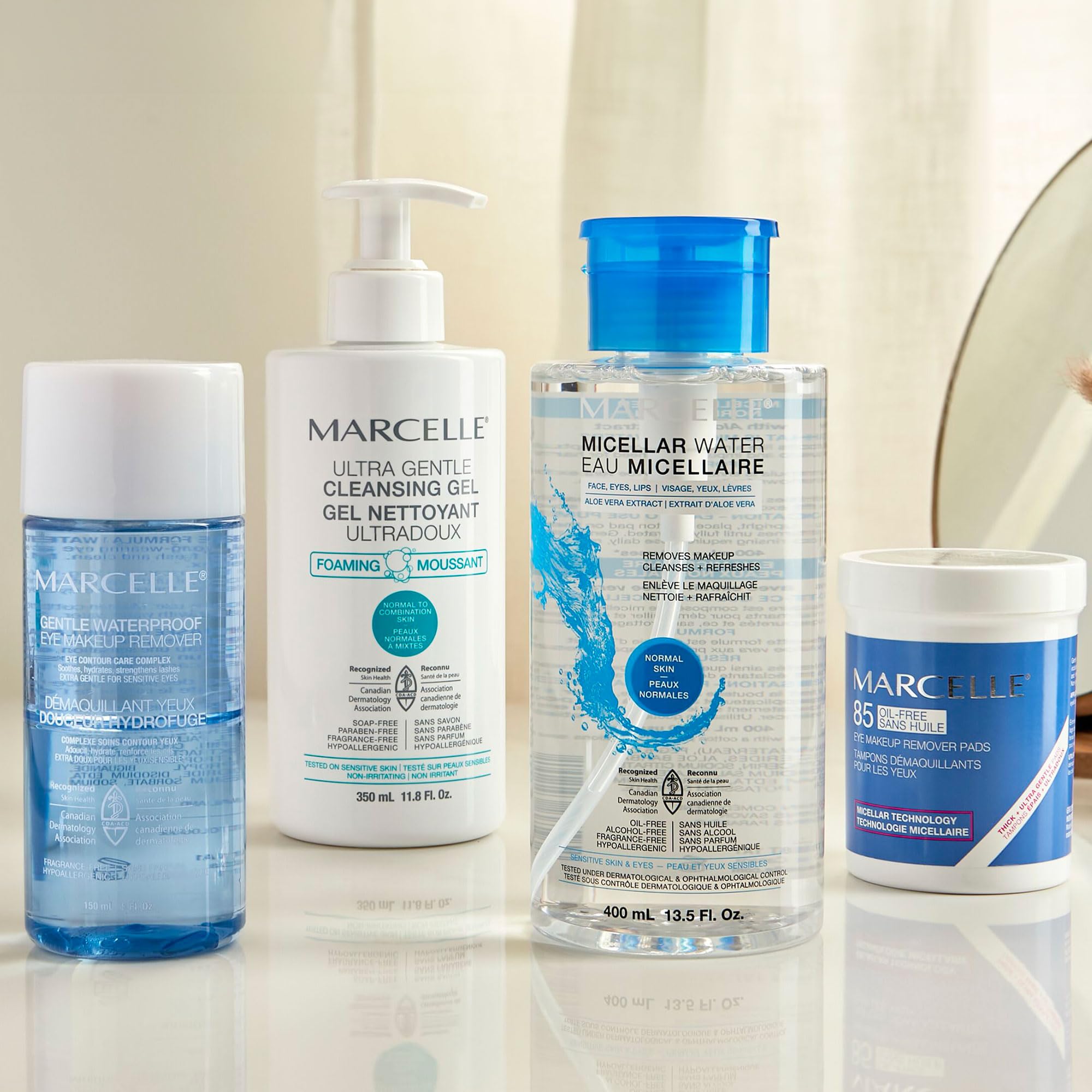 Marcelle discos sin fragancia para ojos, ideal pieles sensibles.