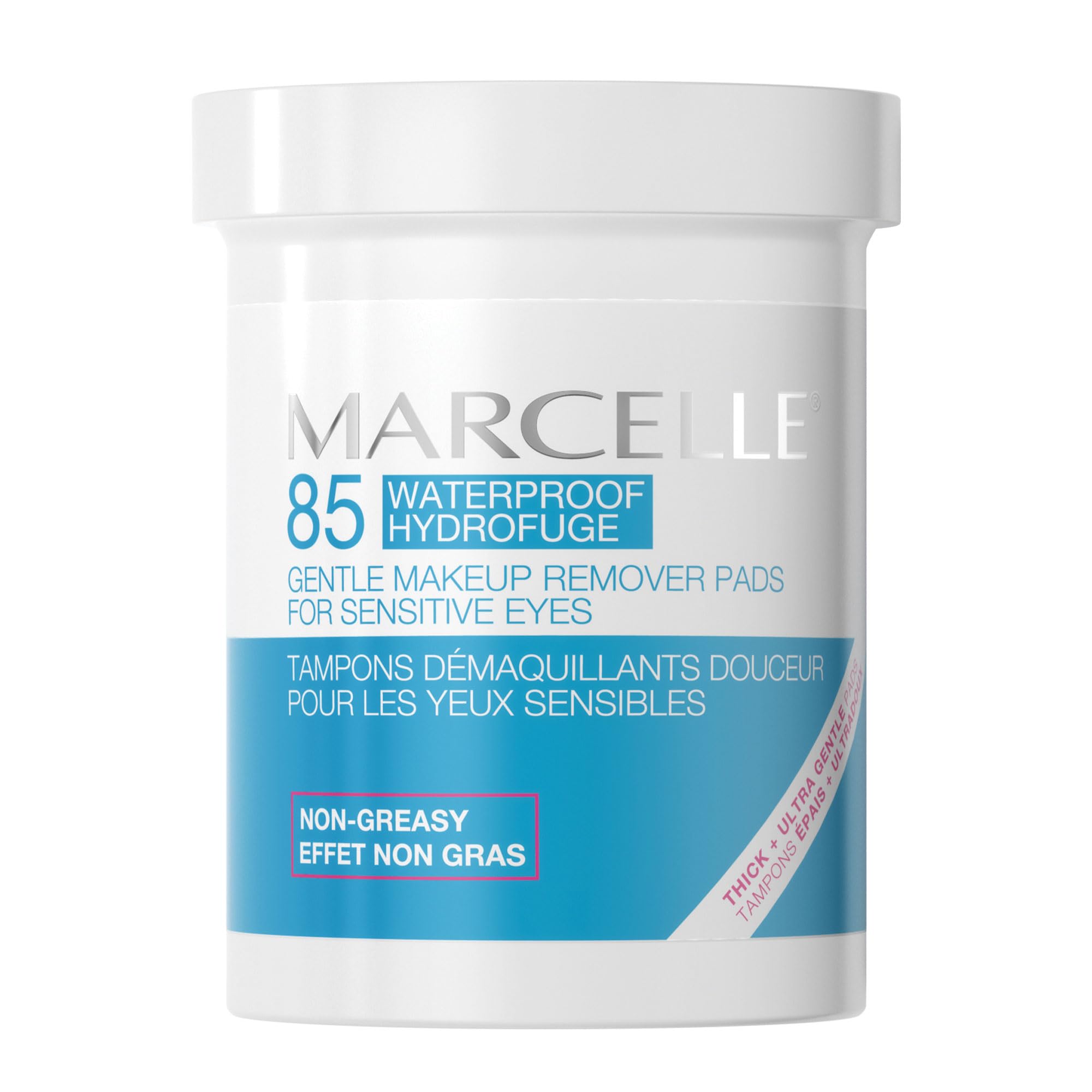 Marcelle toallitas desmaquillantes para ojos sensibles retiran maquillaje con suavidad sin irritación