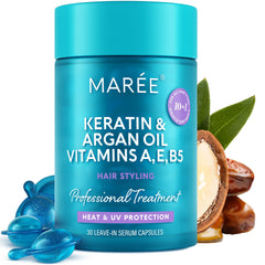 MAREE Aceite para el cabello: botella con control del frizz y brillo.