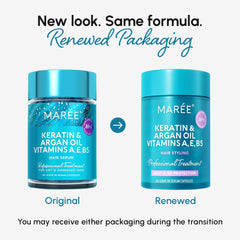 MAREE Aceite con keratina y argán: hidratación y suavidad.