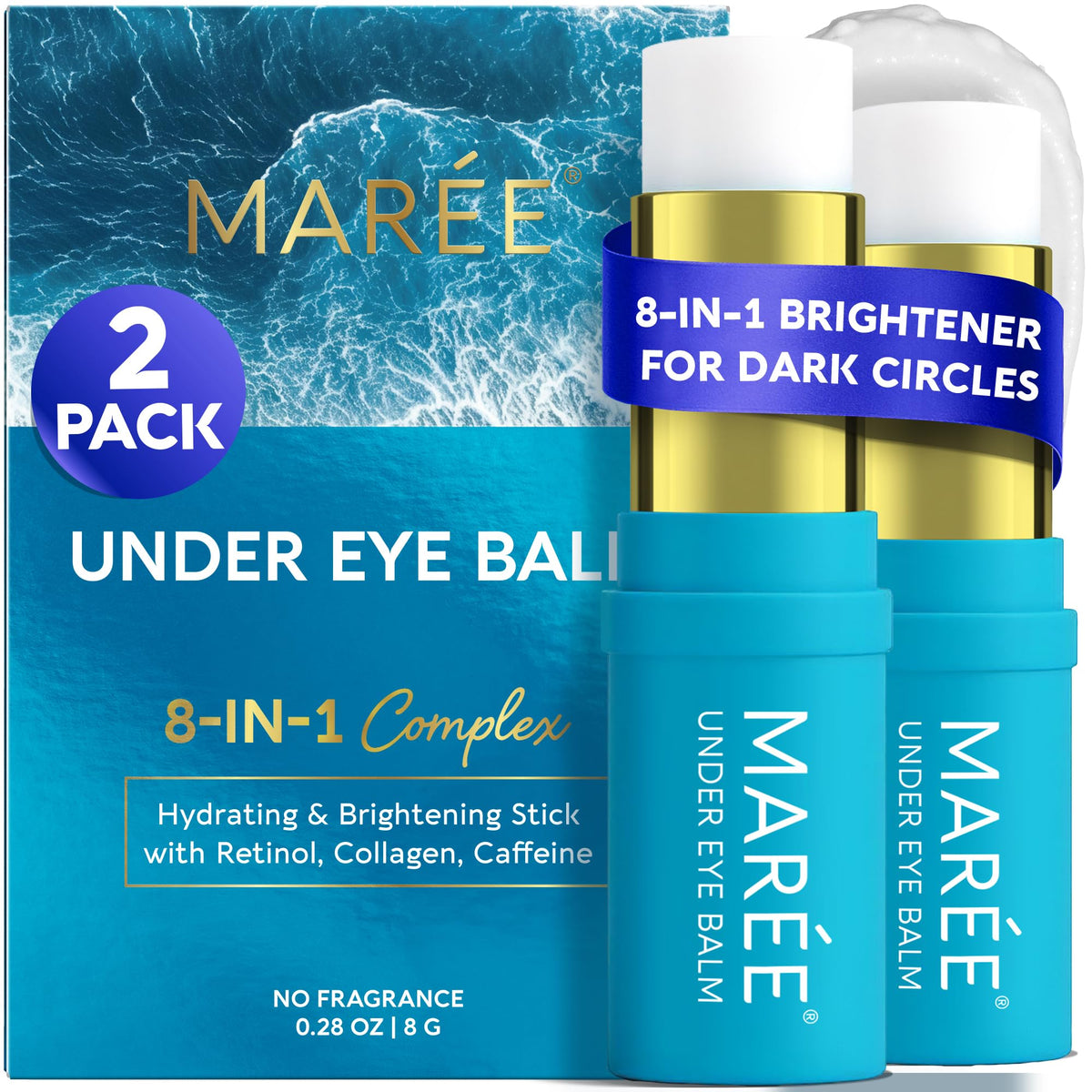 MAREE balsamo contorno ojos stick hidratante para hidratación rápida