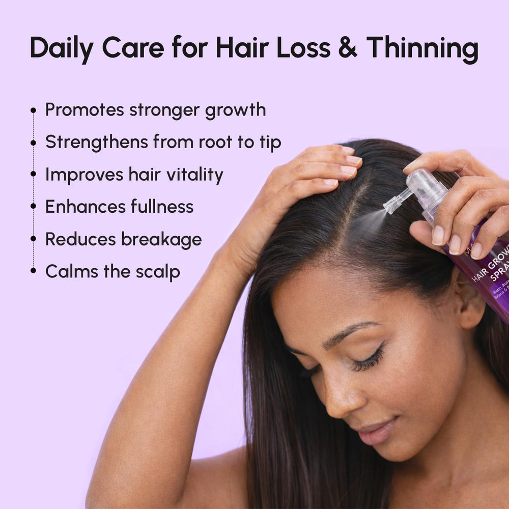 Close view of caffeine and biotin in MAREE hair mist.