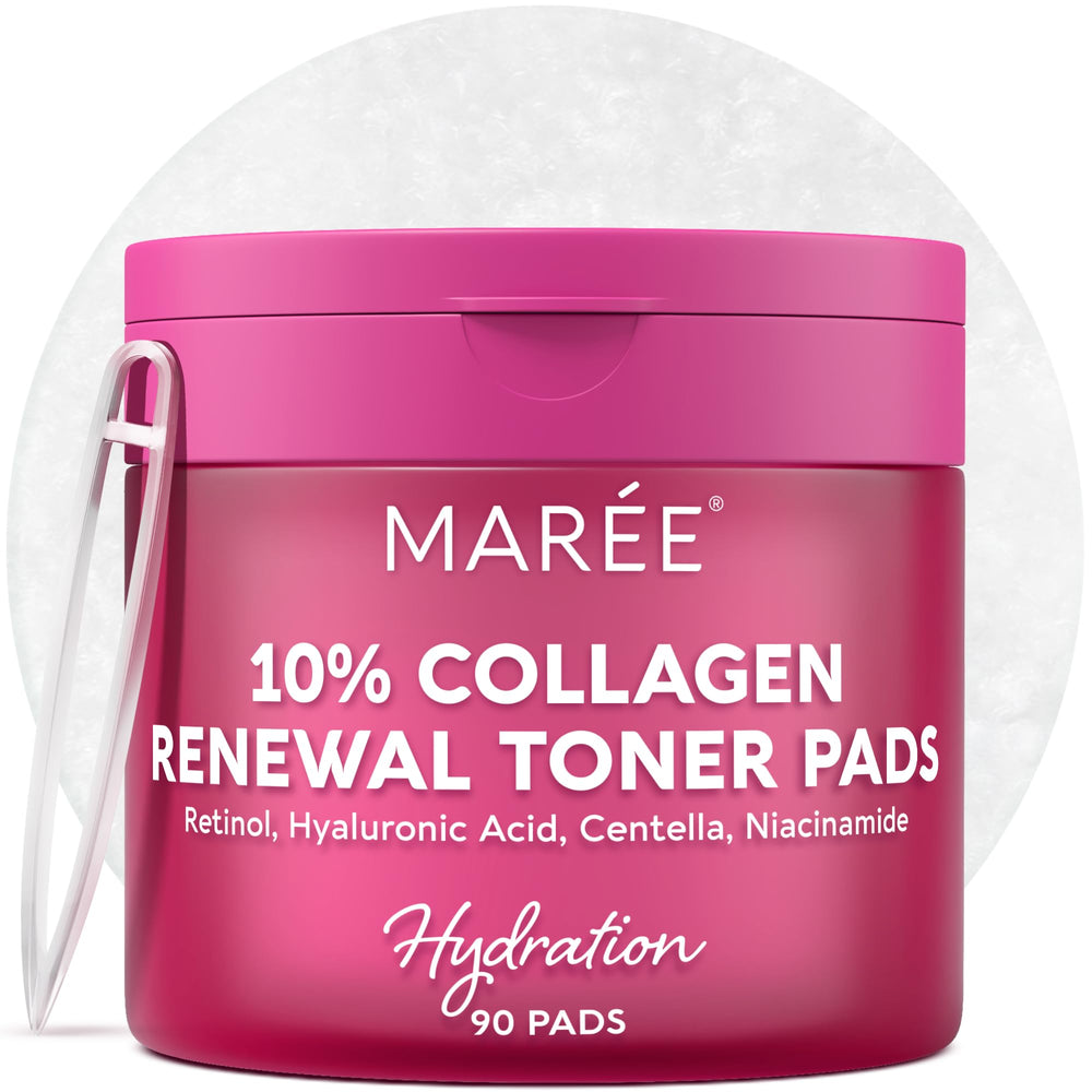 MAREE Collagen Acne Clearing Polishes pad hydrating and pore-minimizing.