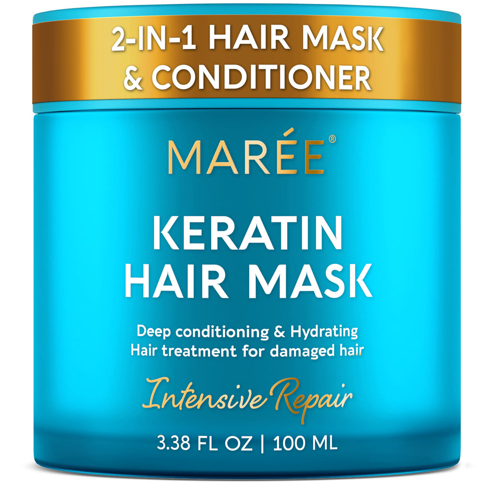 MAREE Deep Conditioning Hair Mask jar closeup showing premium packaging and hydration