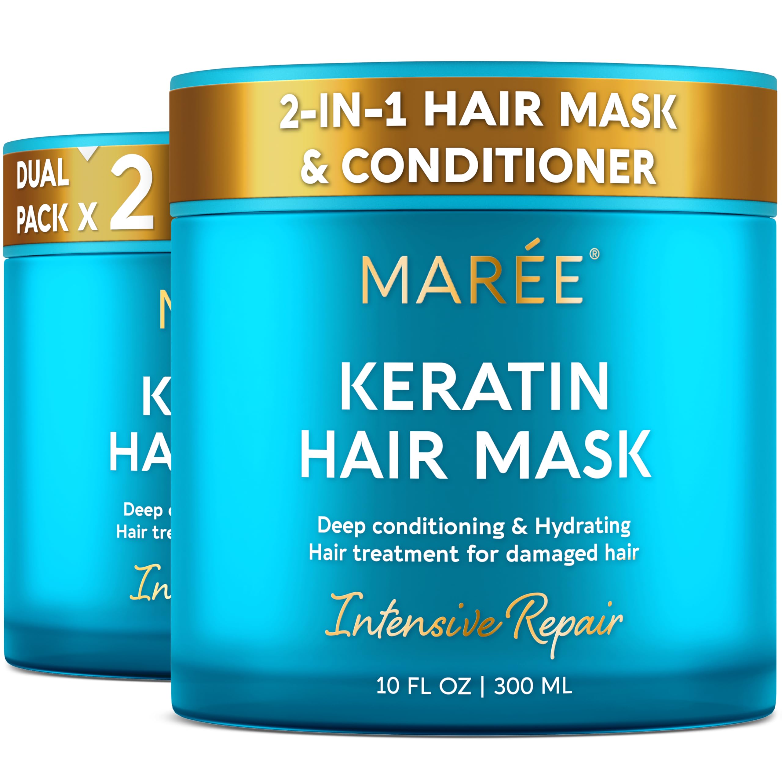 MAREE deep conditioning mask pack close-up showing rich formula for hydrated hair