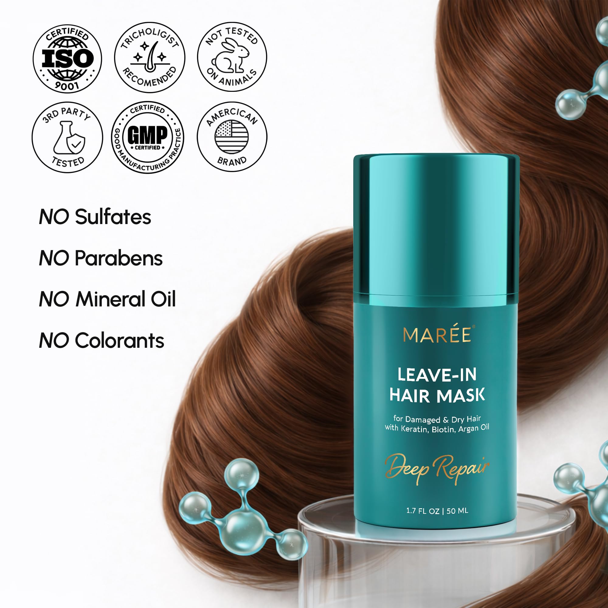 MAREE Hair care routine shot for dry hair nourishment