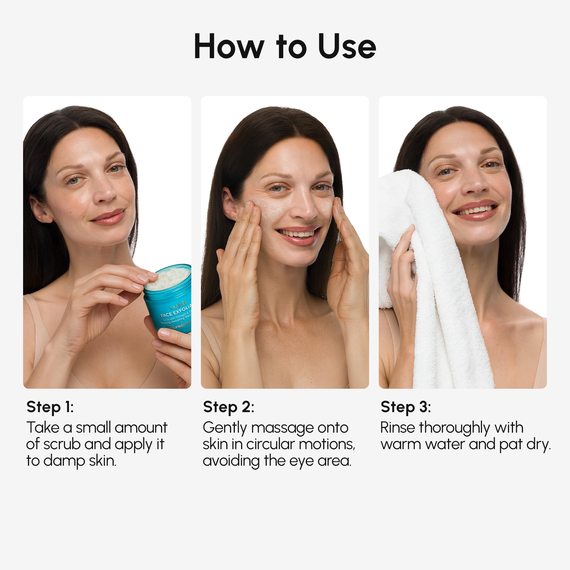 MAREE exfoliante facial rutina diaria de cuidado para piel suave