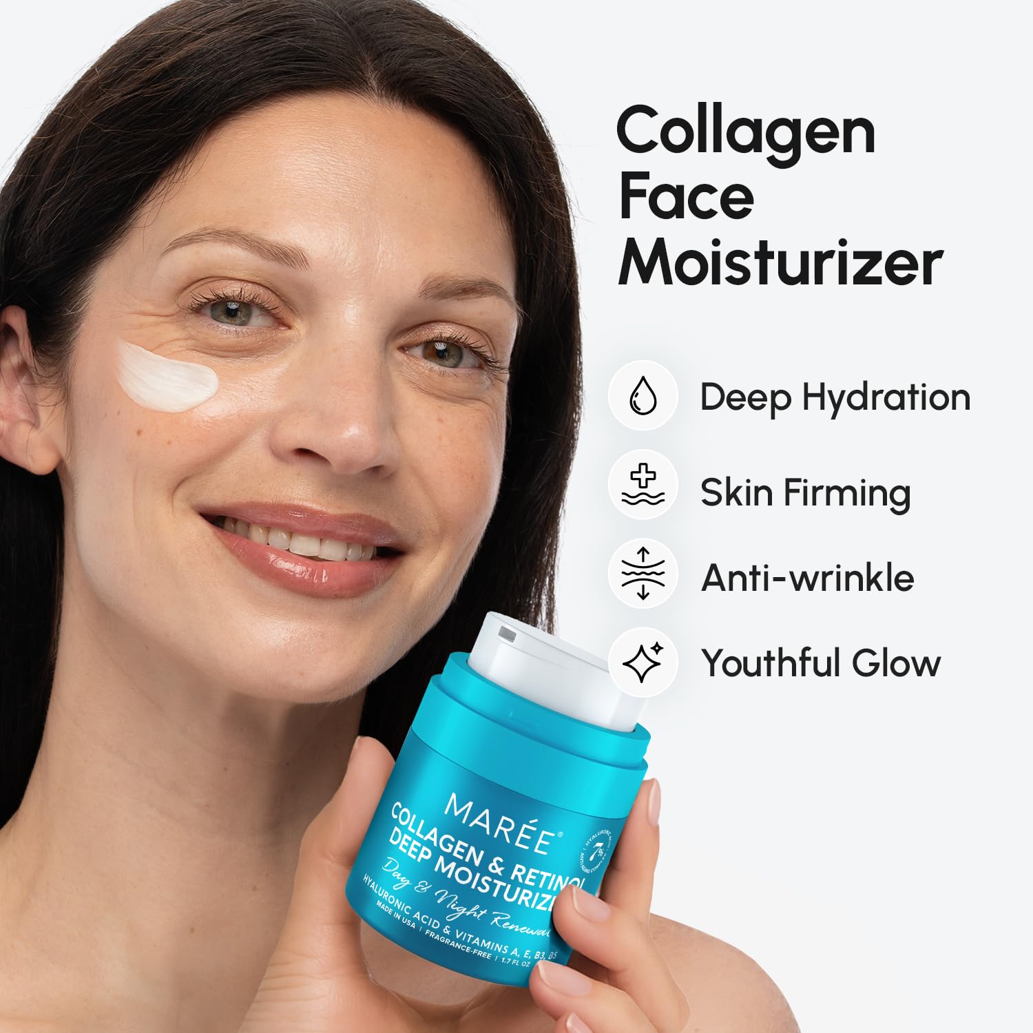 MAREE Face Moisturizer packaging front signals USA-made quality