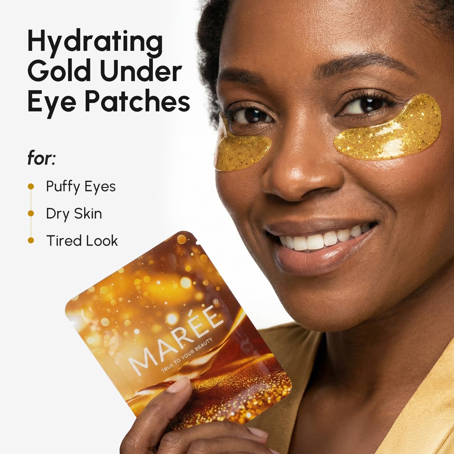 MAREE geles ojos 24k oro hidratan y refrescan la zona
