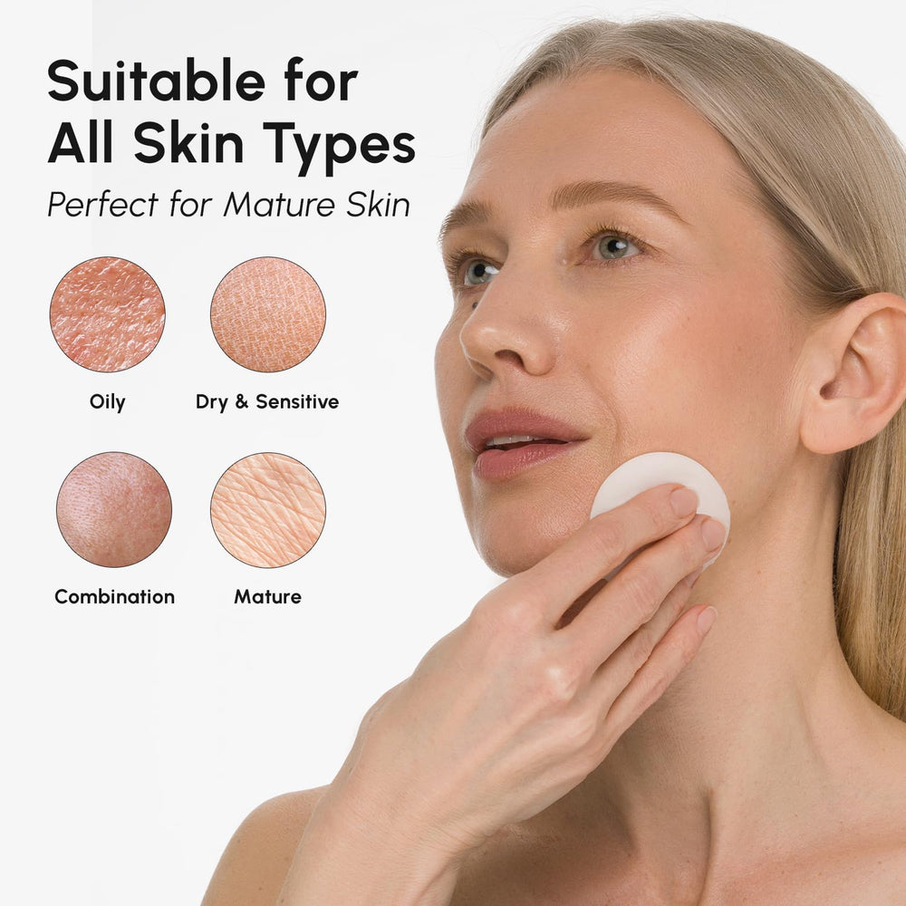 MAREE Glycolic pads packaging glow with soothing skin benefits on display.