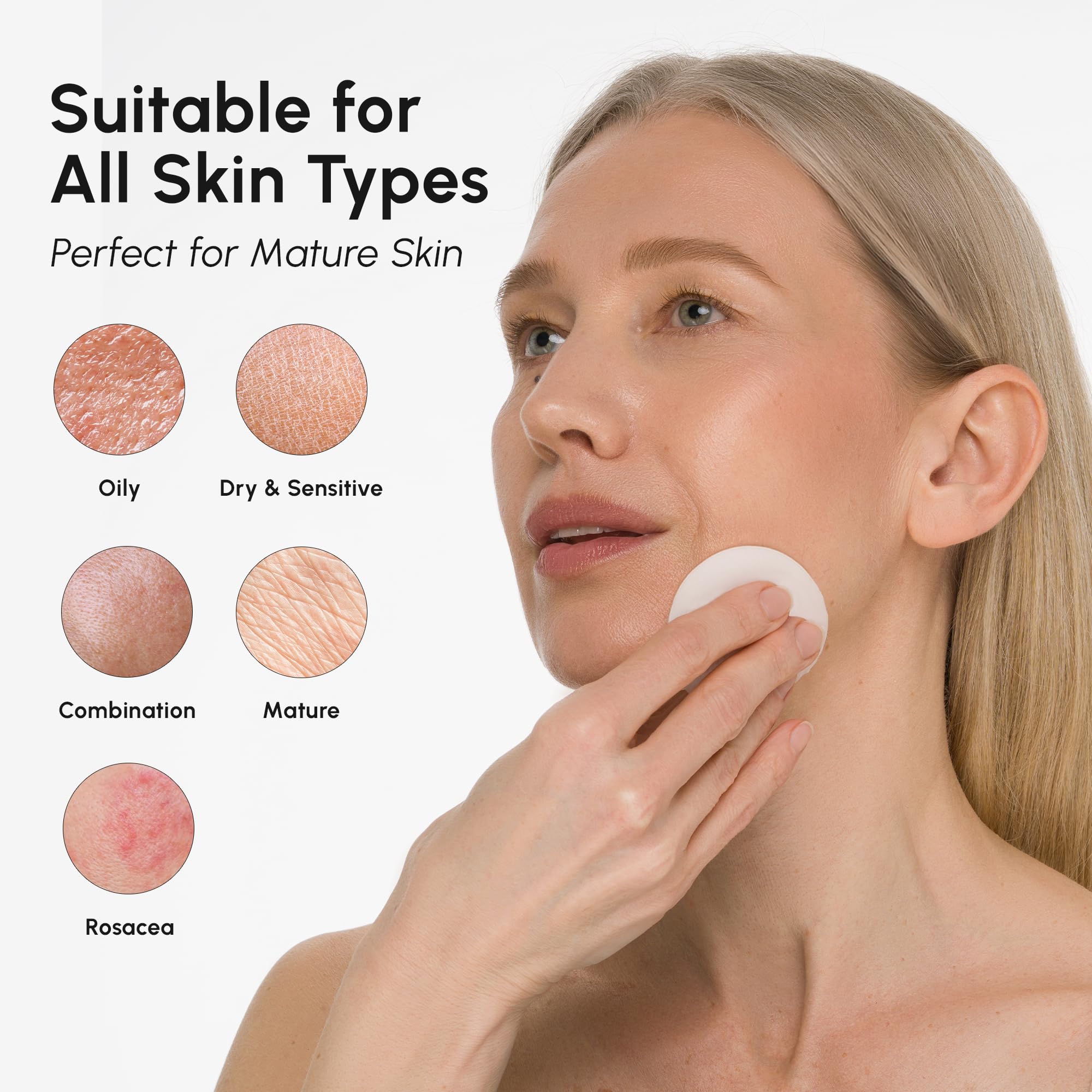 MAREE Glycolic exfoliation close-up reveals smoother skin texture.