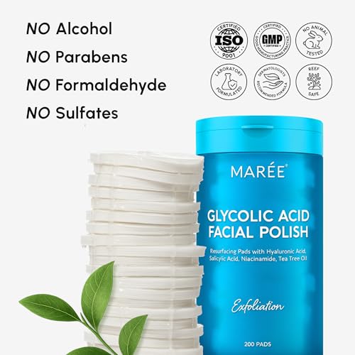 MAREE Glycolic Pads Radiant skin after use