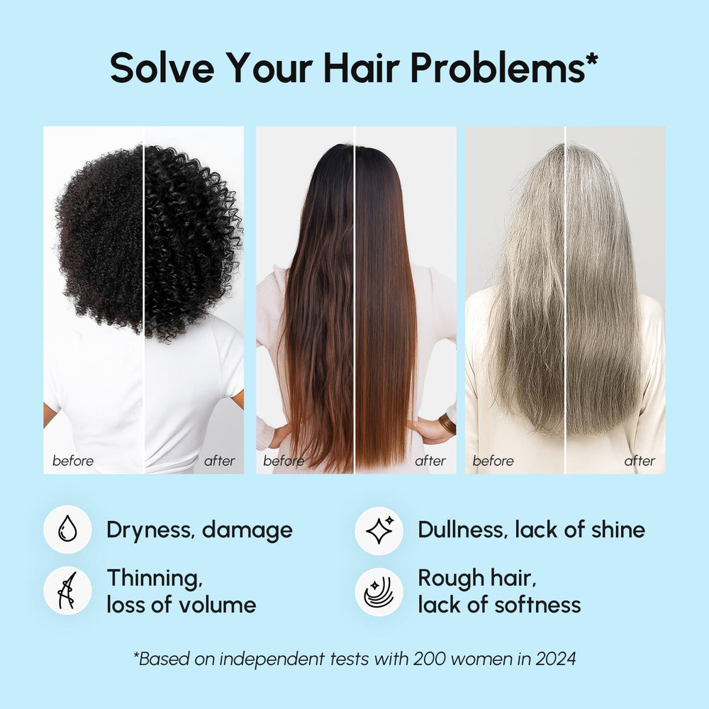 MAREE conditioner applied to detangle curly hair with ease.