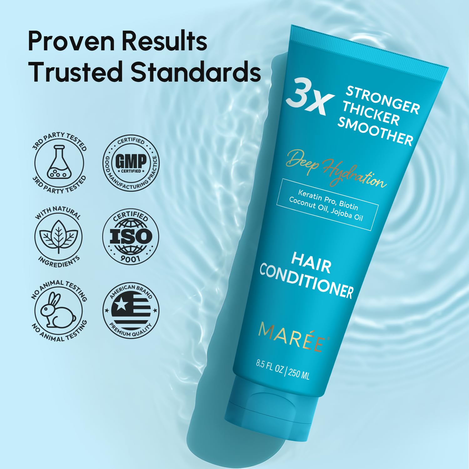 Sulfate-free badge on bottle emphasizing gentle cleansing.