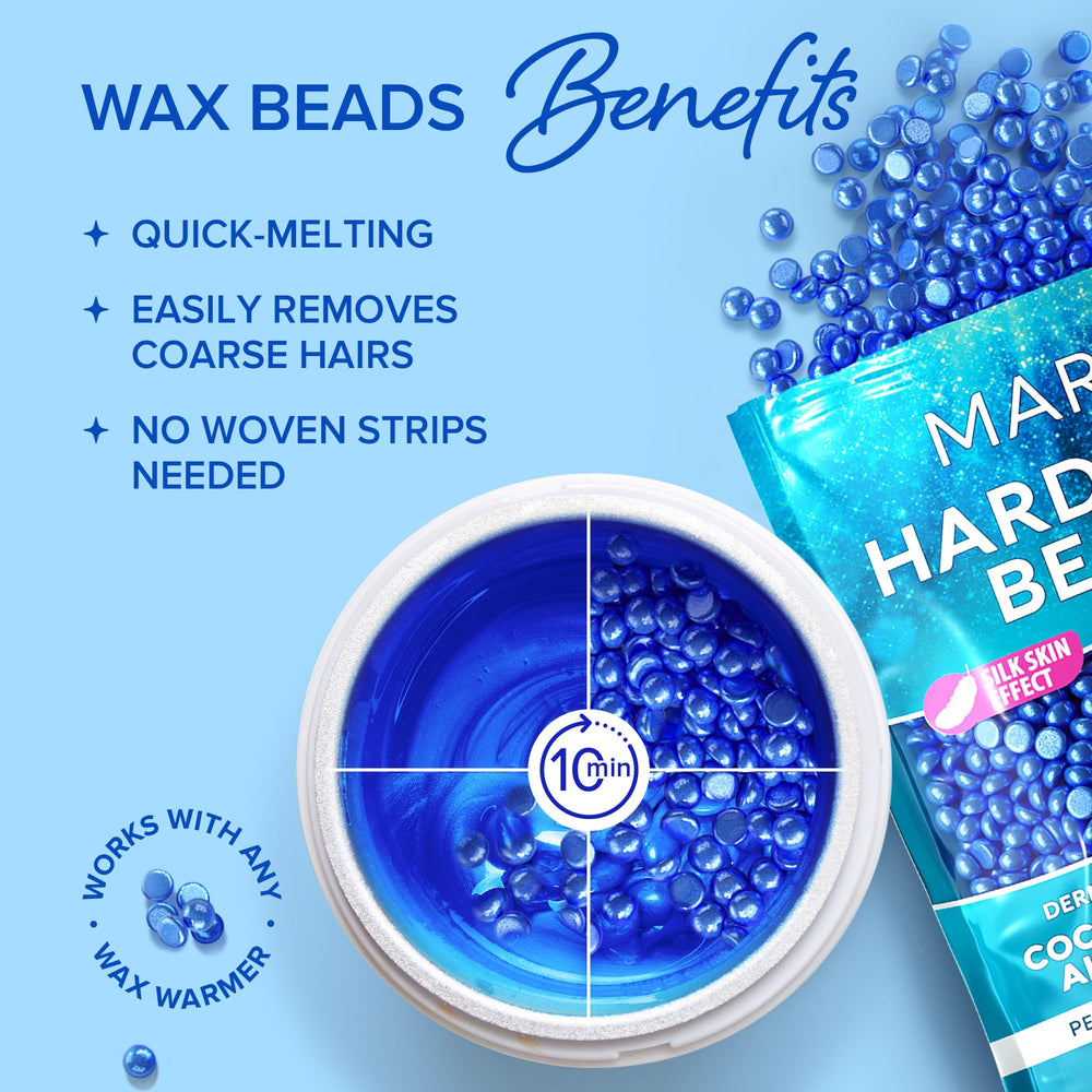 MAREE Hard Wax Beads melting close up showing smooth bead consistency for easy application