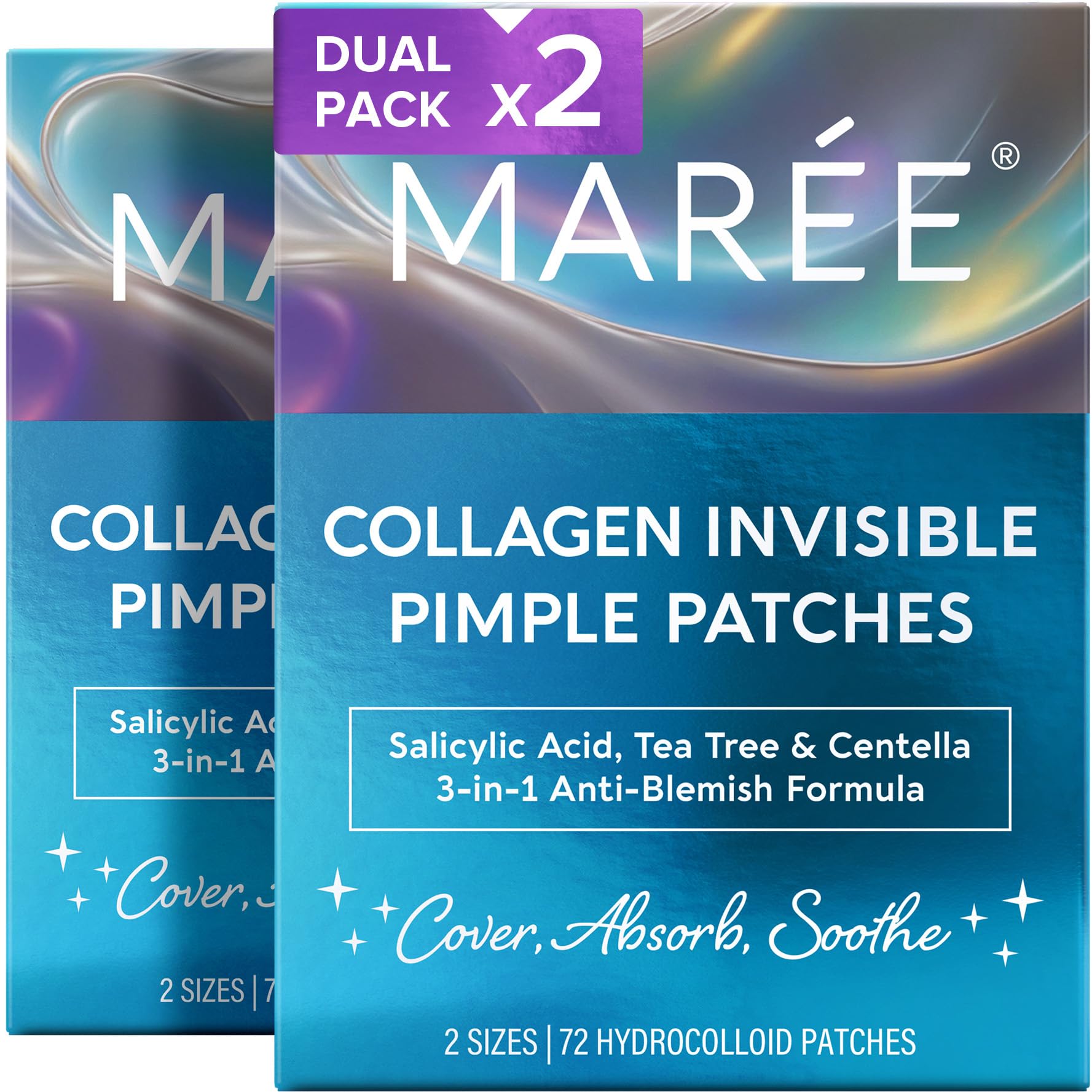 MAREE Invisible Pimple Patches packaging shown, clear and ready for blemish care.