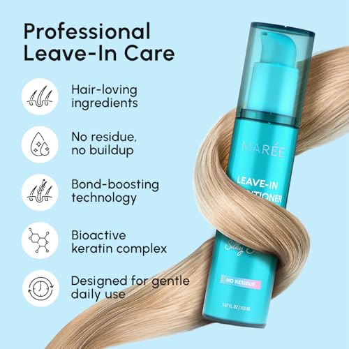 MAREE Lightweight formula on fine hair without weighing down.