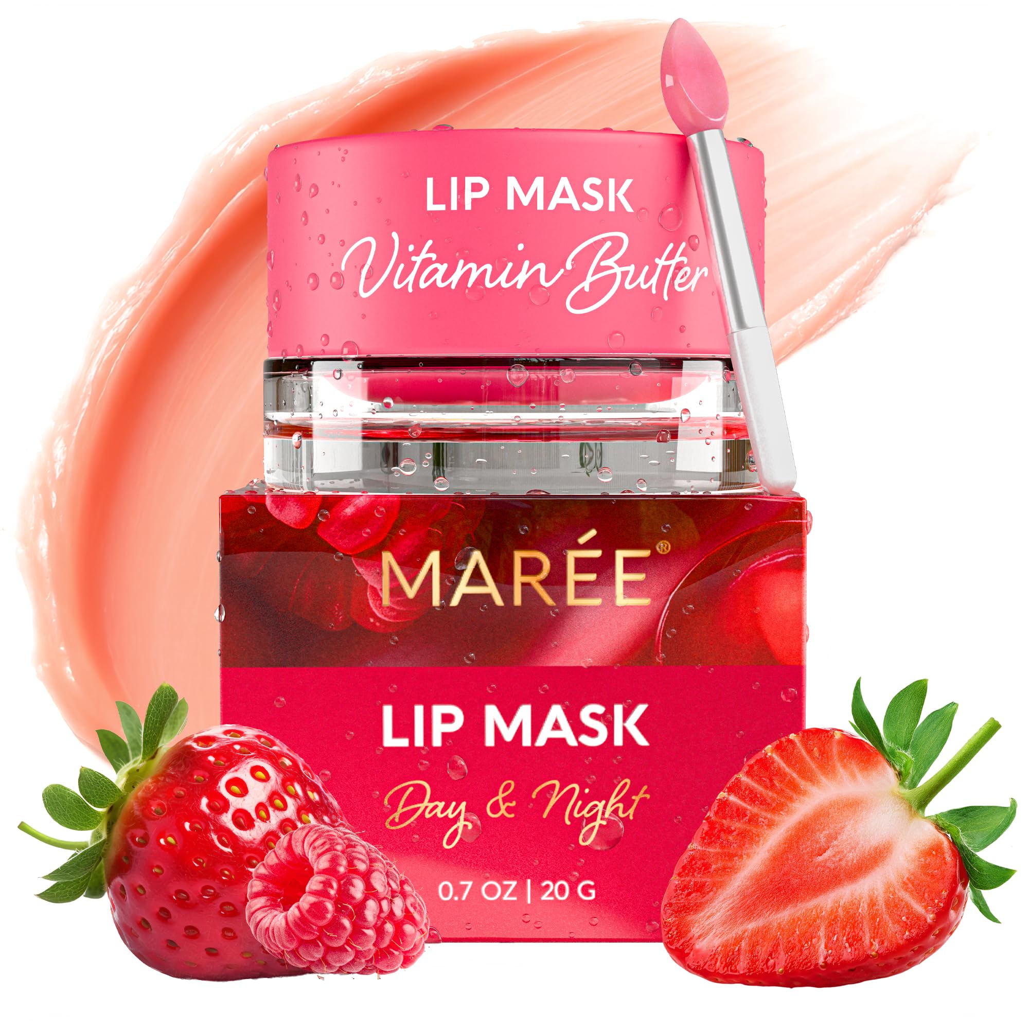 MAREE mascarilla labial nocturna muestra nutrición durante la noche para labios secos