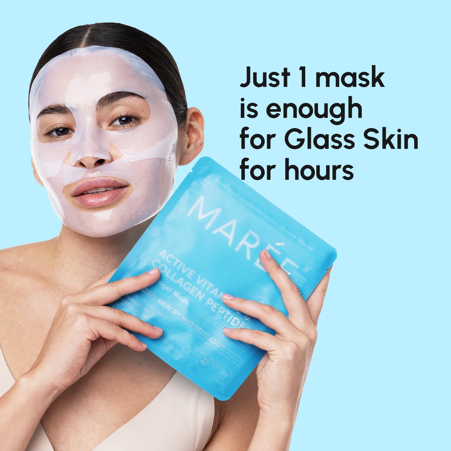 Mascarilla Maree niacinamida para tono uniforme y brillo natural.