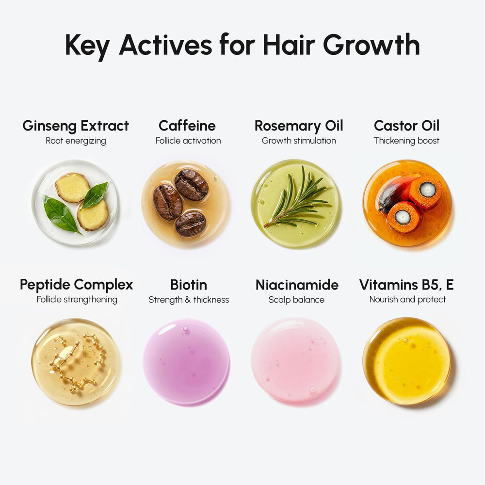 Nourishing oil mist on scalp demonstrates non-greasy hydration.