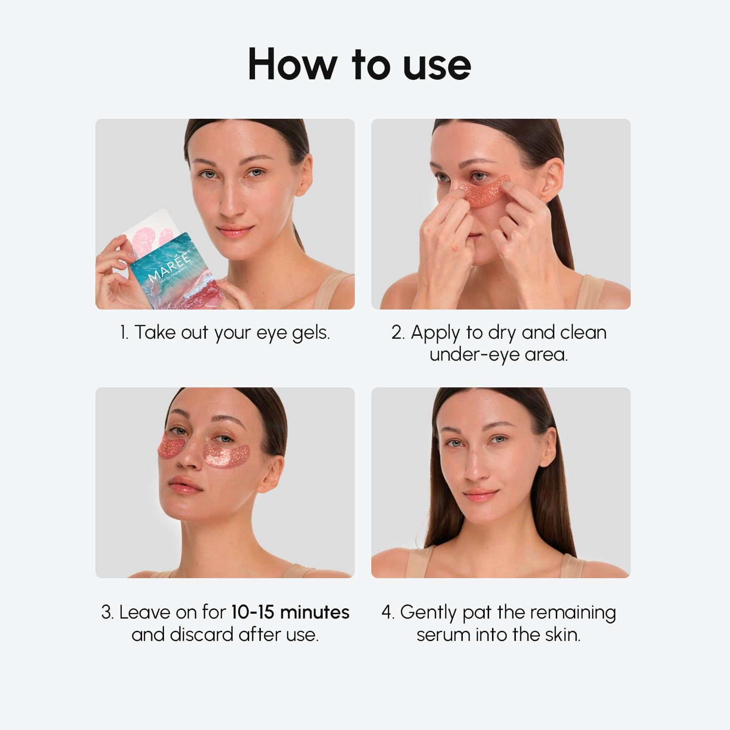MAREE Pink Eye Gels cooling effect during application