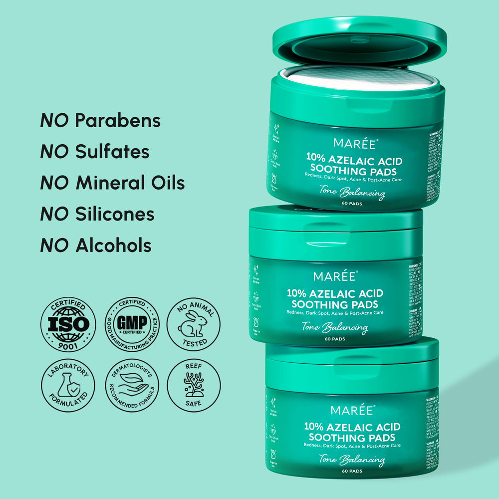 MAREE redness-soothing pad in use signals calming relief.