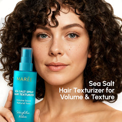MAREE Sea Salt Spray mist on hair creates natural texture with no stickiness.